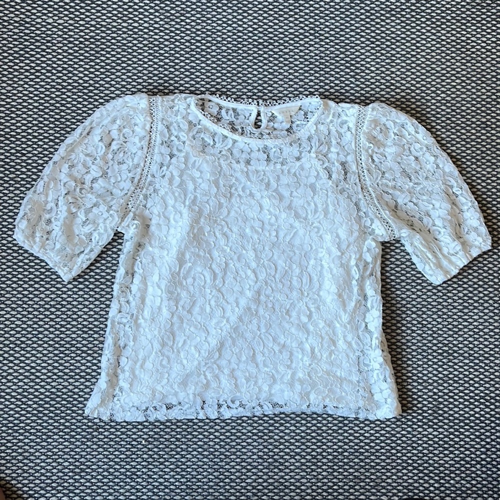 White lace top